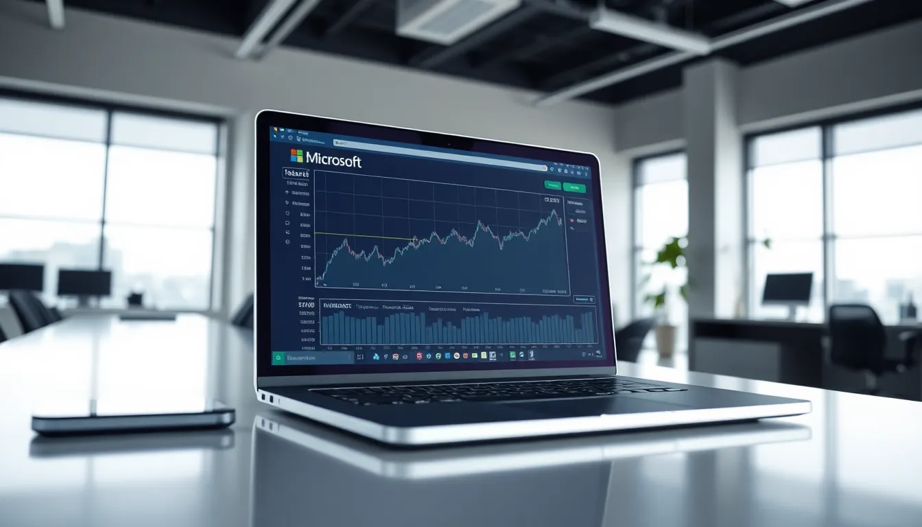 마이크로소프트 주가 차트 예시